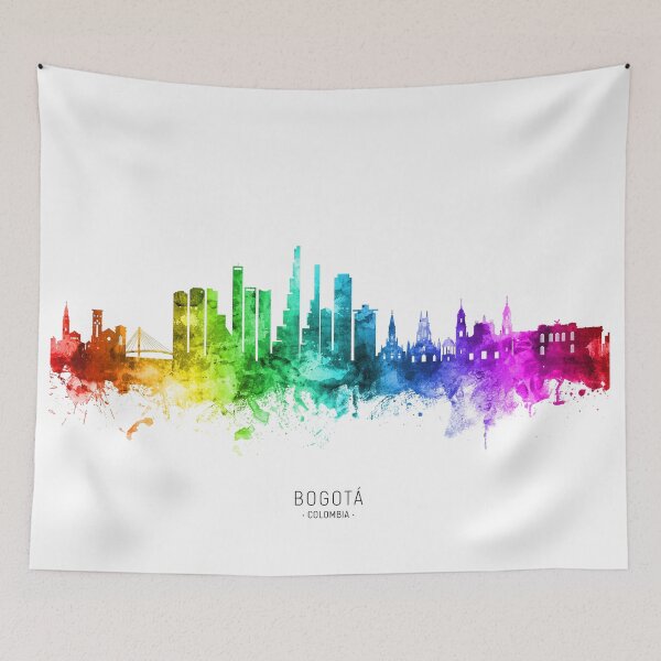 Aperçu de l'œuvre Bogotá Colombia Skyline créée et vendue par ArtPrints.