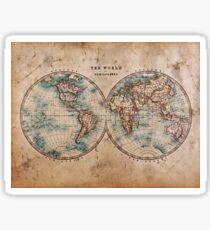 World Map Mid 1800s Sticker
