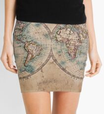 World Map Mid 1800s Mini Skirt
