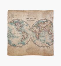 World Map Mid 1800s Scarf