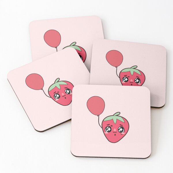 Item preview, Berry Cute Funny Kawaii Strawberry Balloon designed and sold by Paper Hearteu.