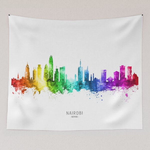 Item preview, Nairobi Kenya Skyline designed and sold by ArtPrints.