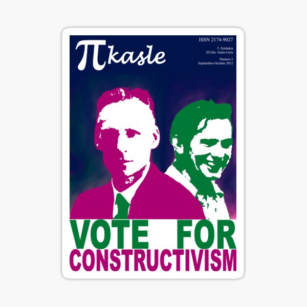 Vote for Constructivism (Cover of PIkasle Issue 5) Sticker