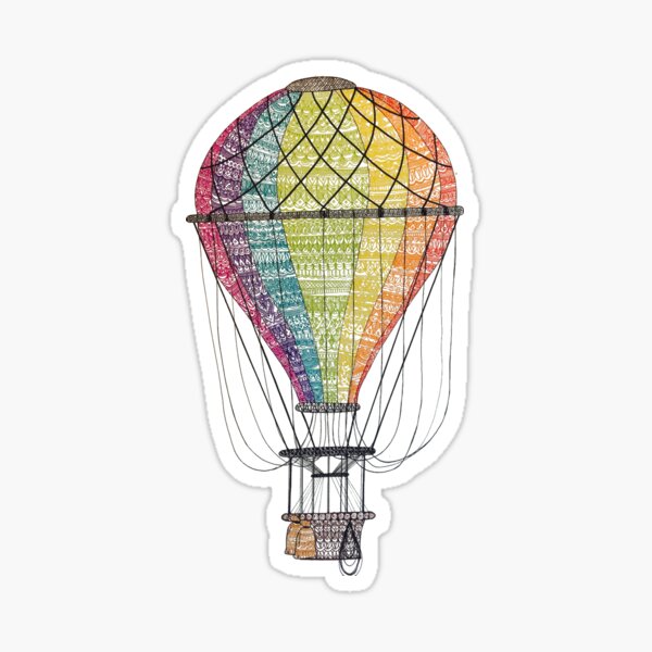 Adventure Hot Air Balloon Sticker