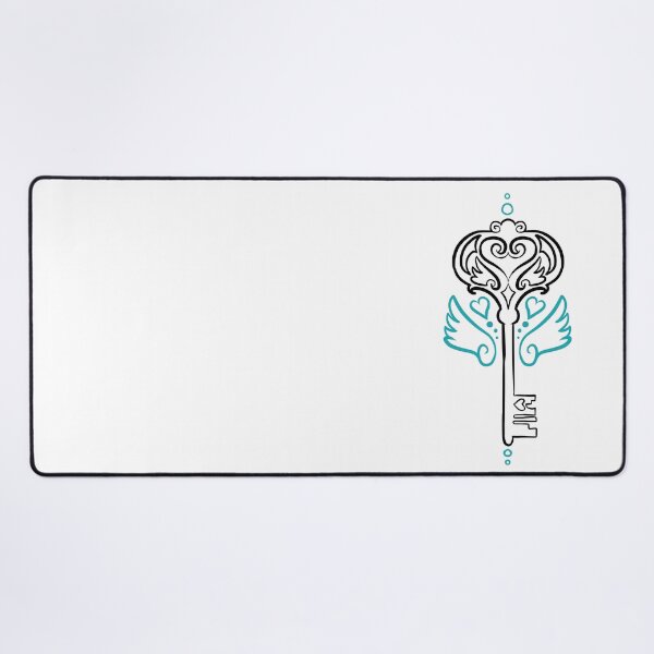 Item preview, Badge Design Key to your Heart art noveau skeleton key tattoo design colour decorations designed and sold by cu-b3.