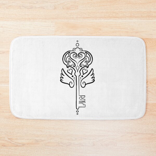 Item preview, Key to your Heart art noveau skeleton key tattoo design decorations designed and sold by cu-b3.