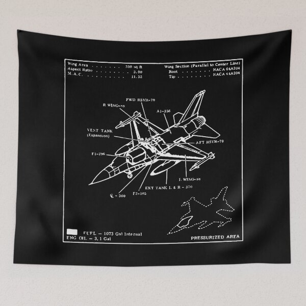 Item preview, Lockheed F-16 Falcon Patent and Trademark Drawing  /Lockheed F-16 Falcon Patent Illustration designed and sold by anodyle.
