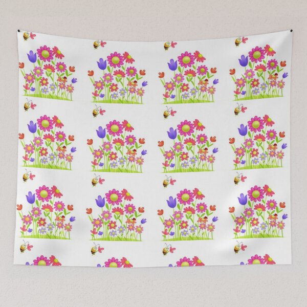 Item preview, Bee with flowers designed and sold by Saiamrita123.