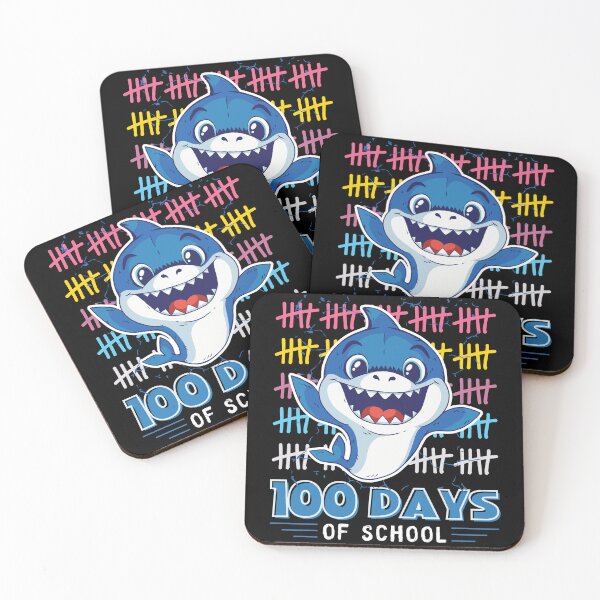 Item preview, 100 Days Of School Cute Shark designed and sold by retrodesigner14.