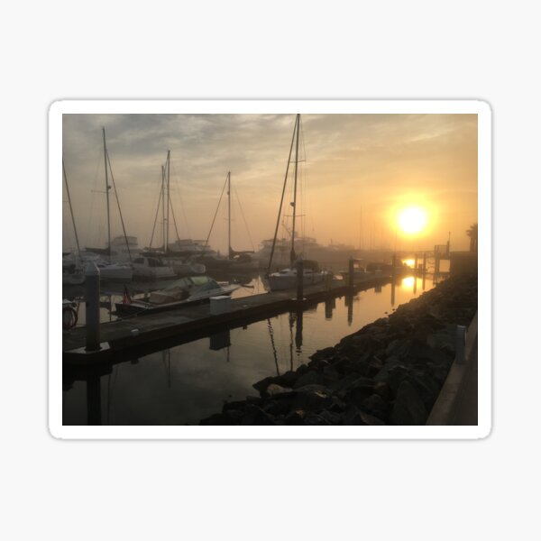 Sunrise at Glorietta Bay, Coronado, California Sticker