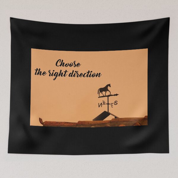 Item preview, Choose the right direction with a weathervane of a horse and orange background designed and sold by Martapp.