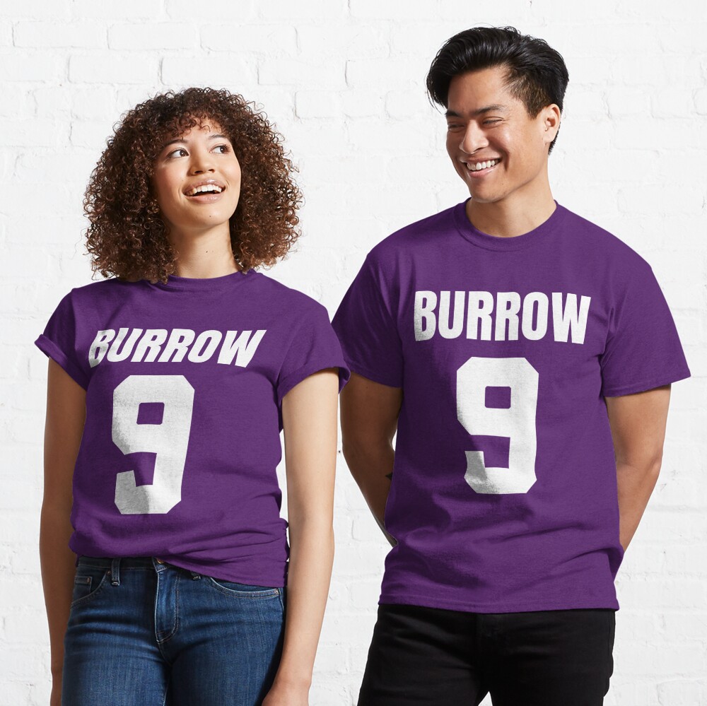 Joe Burrow 9 - Purple Cincinnati Bengals Jersey Essential T-Shirt for Sale  by sgkrishna