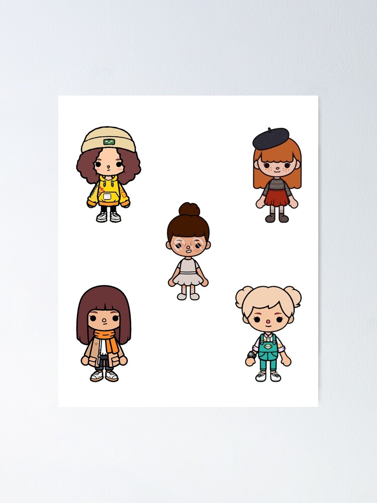 toca boca character pack Art Board Print for Sale by Pocapoㅤ