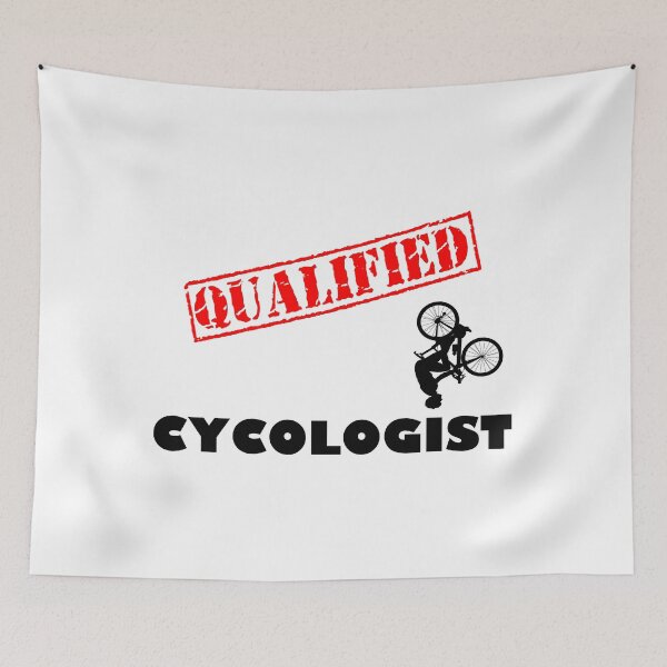 Item preview, QUALIFIED CYCOLOGIST designed and sold by DomGDesign.