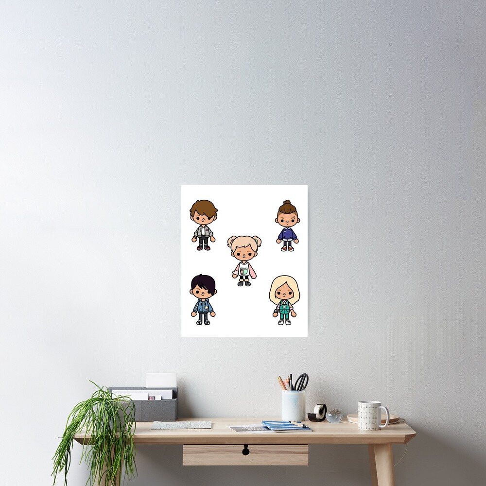 toca boca character pack Art Board Print for Sale by Pocapoㅤ