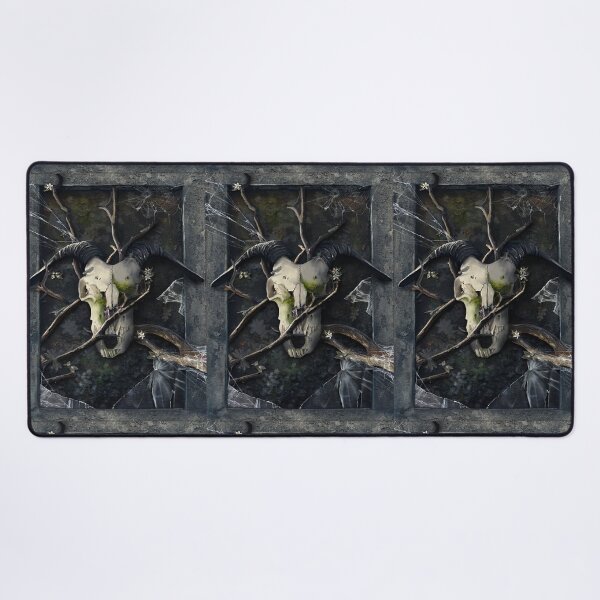 Item preview, Gothic Goat Skull Dark Digital Painting designed and sold by dazeddesigns19.