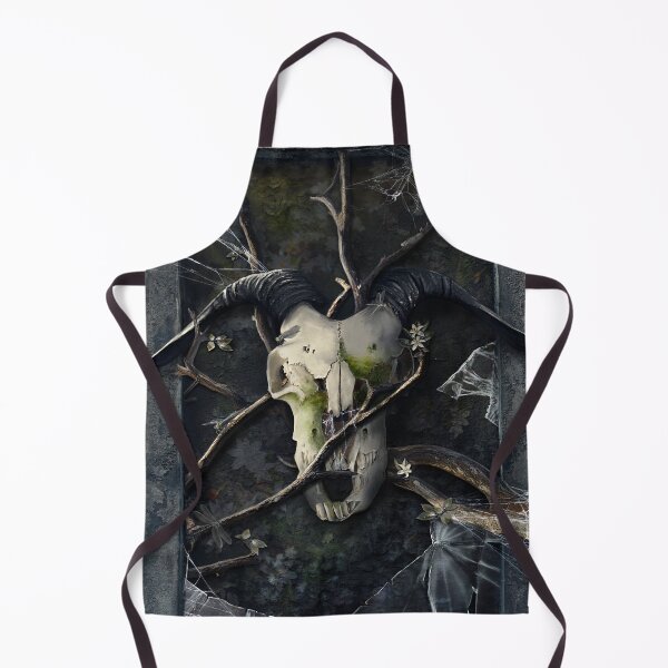 Item preview, Gothic Goat Skull Dark Digital Painting designed and sold by dazeddesigns19.