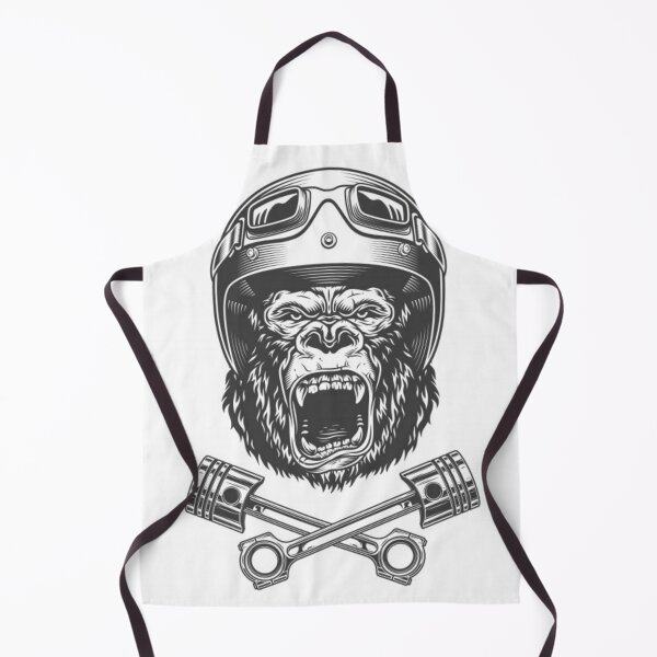 Item preview, ferocious gorilla head in motorcycle designed and sold by Douaa_Print.