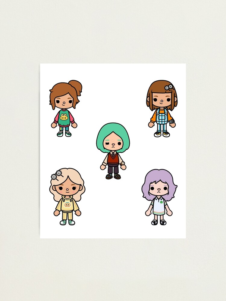 toca boca character pack Art Board Print for Sale by Pocapoㅤ