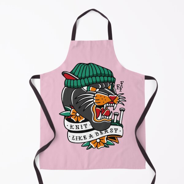 Item preview, Knit Like A Beast - Traditional tattoo design for Knitters designed and sold by Knit-Club.