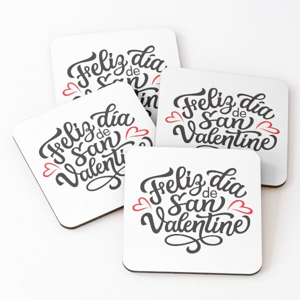 Item preview, Valentines Day Mexican Quotes Hand Lettering Feliz Dia De San Valentine designed and sold by COFFEE20.