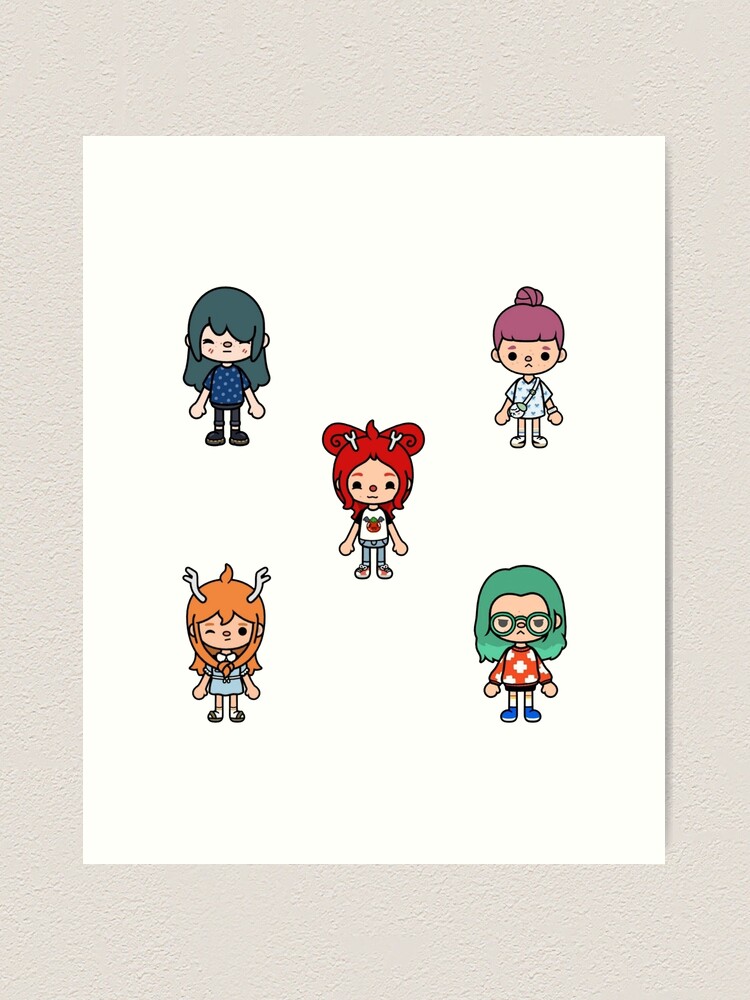 toca boca character pack Art Board Print for Sale by Pocapoㅤ