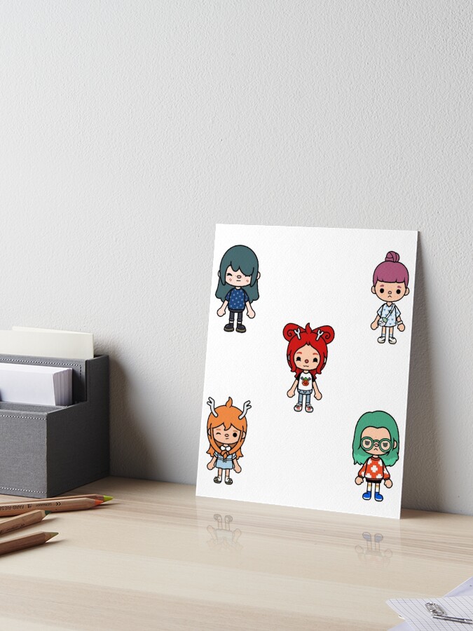 toca boca character pack Art Board Print for Sale by Pocapoㅤ