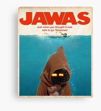 Jawas : Inspired by Star Wars & Jaws Canvas Print