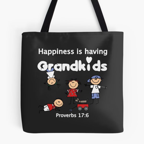 Item preview, Christian Design - Happiness is having Grandkids - Proverbs 17 verse 6 designed and sold by simplydesignart.
