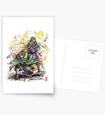 Link und Zelda Samurai Duo bereit zu kämpfen! Postkarten