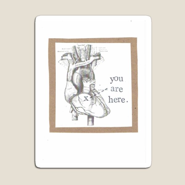 You Are Here Anatomical Heart Magnet