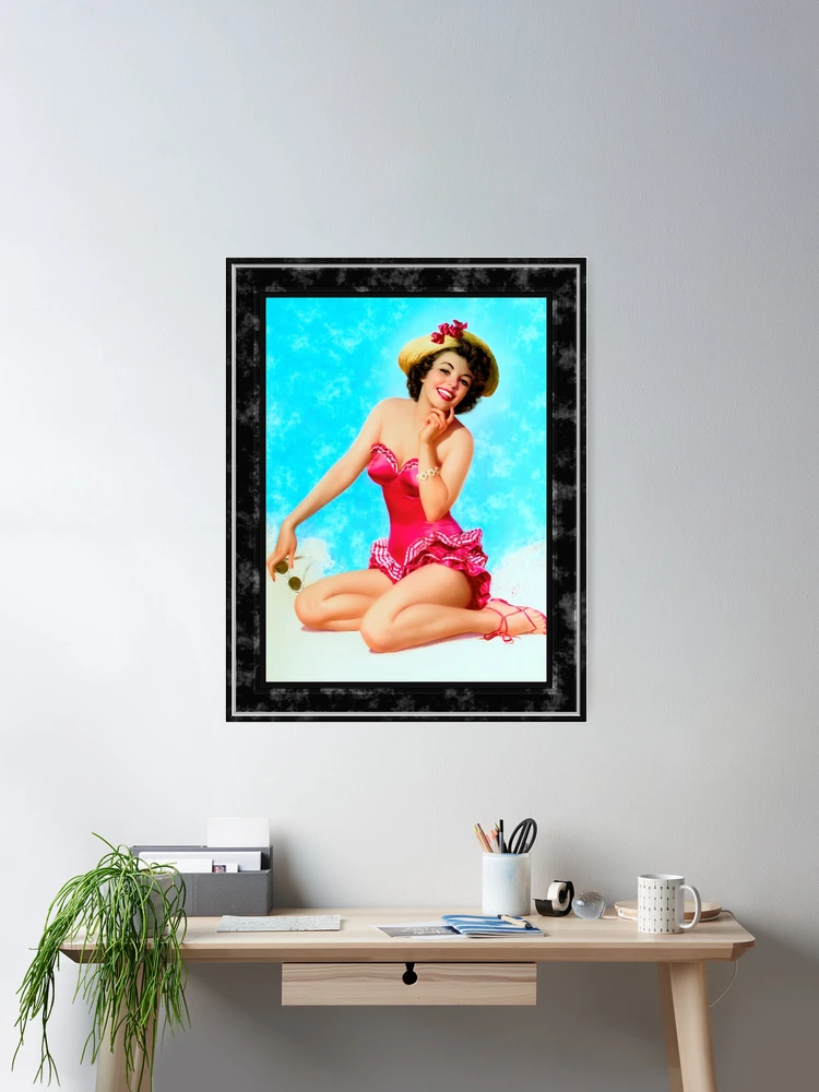 Fun At The Beach by Zoe Mozert - Beauty At The Beach 2 Fun At The Beach by Zoe Mozert Remastered Xzendor7 Classic Old Masters Reproductions Room Decor Poster Art Print