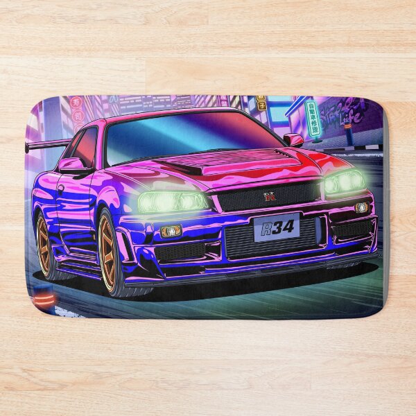 Item preview, Nissan Skyline GT-R R34 Vaporwave designed and sold by JDM Guyvit.