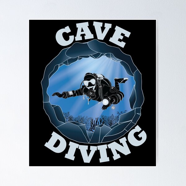 Item preview, Cave Diving - Underwater Scuba Diver designed and sold by TheInkElephant.