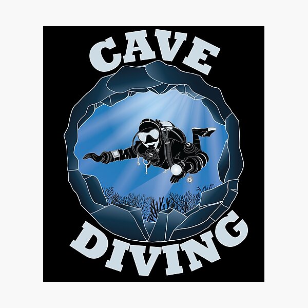 Item preview, Cave Diving - Underwater Scuba Diver designed and sold by TheInkElephant.