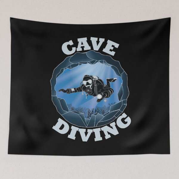 Item preview, Cave Diving - Underwater Scuba Diver designed and sold by TheInkElephant.