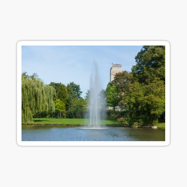 Delmenhorst; Park; Parkanlage; Graft; Regenbogen; Fontäne; Wasserturm Sticker