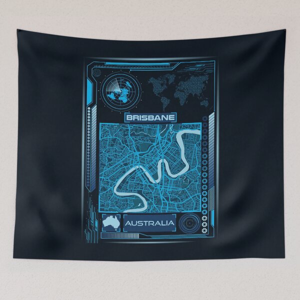 Item preview, Brisbane Map Australia designed and sold by hatimelhag.