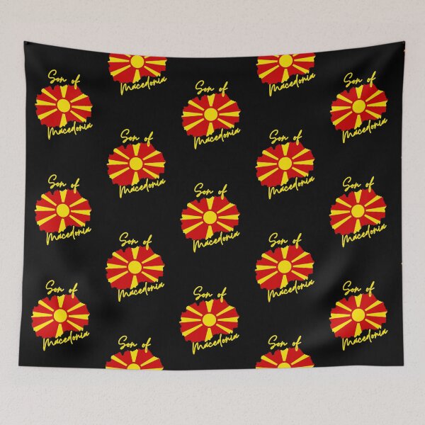 Item preview, Son of Macedonia Map Flag designed and sold by NovawayDirect.