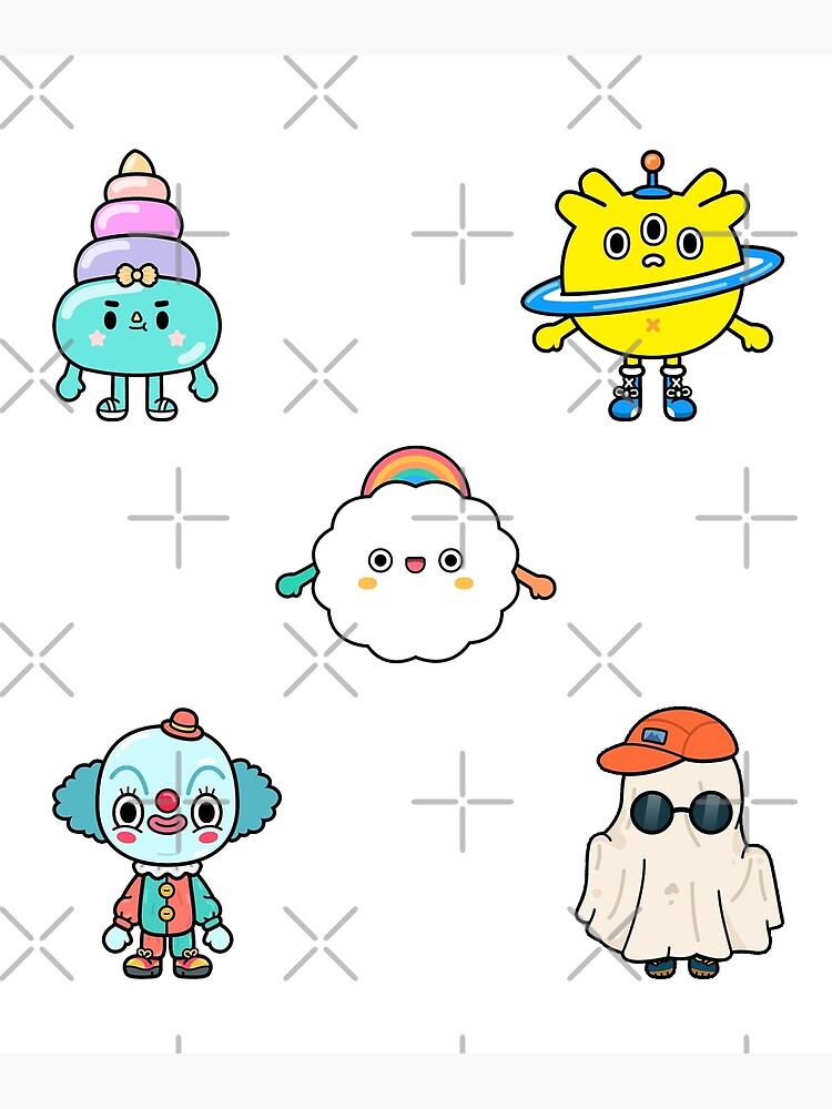 funny toca boca characters pack | Poster