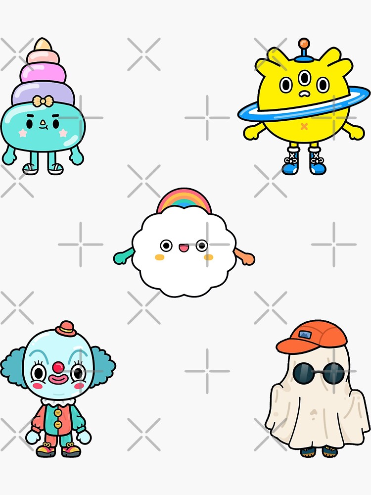 toca boca character pack Art Board Print for Sale by Pocapoㅤ