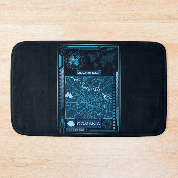 Item preview, Bucharest Map Romania designed and sold by hatimelhag.
