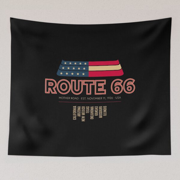 Artikelvorschau, USA Route 66 - The Mother Road - Retro-T-Shirt-Design entworfen und verkauft von ROADTROOPER.