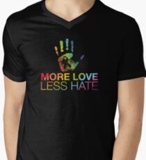More Love Less Hate, Pray For Orlando Men's V-Neck T-Shirt
