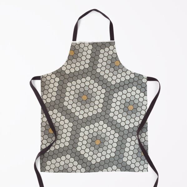 Aperçu de l'œuvre Beau motif hexagonal avec des nuances de gris et des notes de jaune. Motif ou texture créée et vendue par BestDesign87.