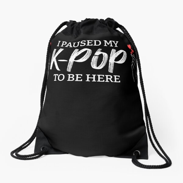 Item preview, I Paused My K-Pop To Be Here Korean Finger Heart Love KPop Gear designed and sold by DynamicDesign.