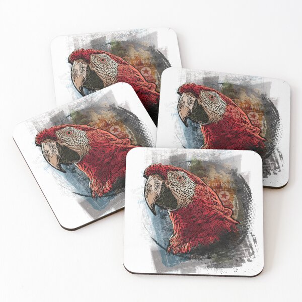 Item preview, Scarlet macaw portrait designed and sold by ranker666.