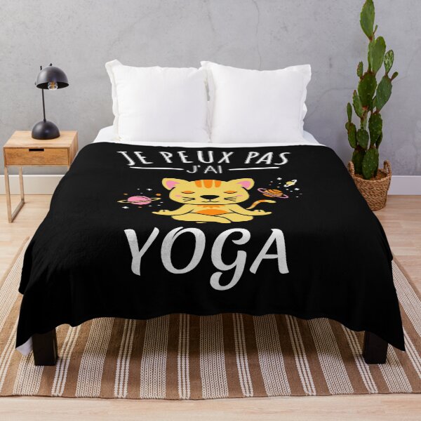 Item preview, No puedo tener yoga humor zen gato deporte designed and sold by la-petite-folie.