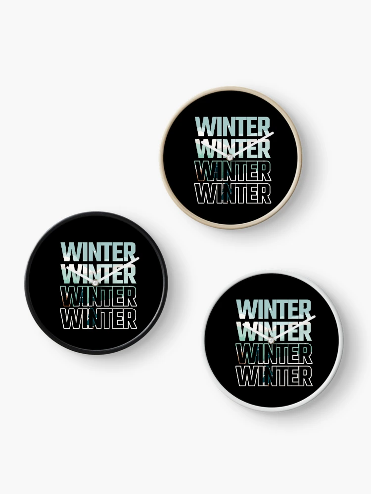 Thumbnail 3 of 4, Clock, Winter - Lattering designed and sold by ReezaGraphic.