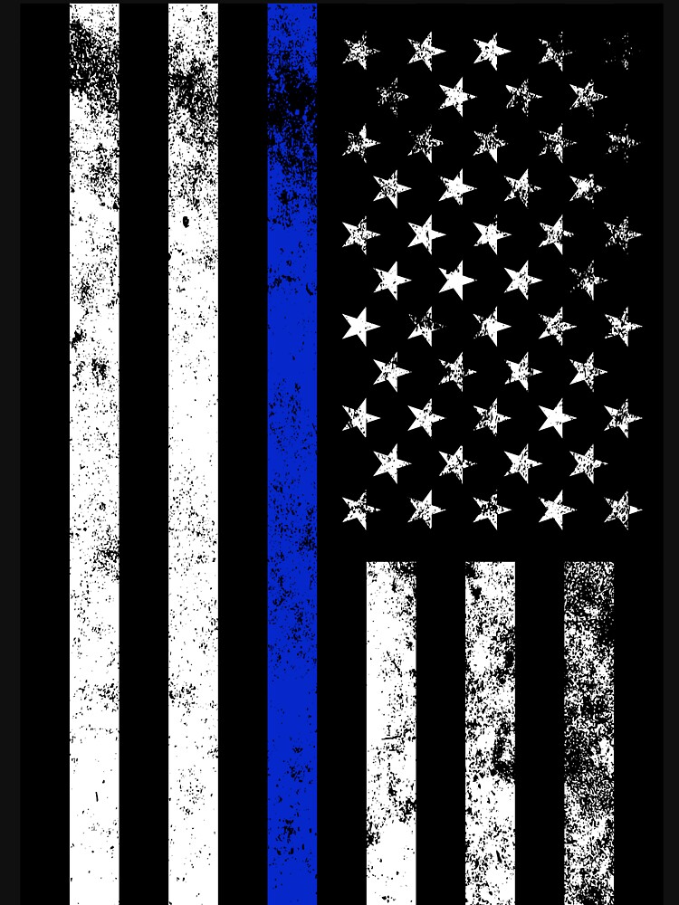 police styled distressed vertical american flag lightweight hoodie
